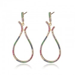 Big pendant earrings - multicoloredEarrings