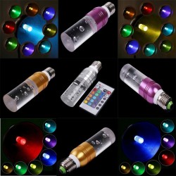 Acrylic crystal LED bulb - RGB - E27 - E14 - AC85 - 265VE14