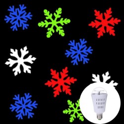 AC110-240V E27 4W - LED - snowflakes pattern - rotatable bulb - projector - lamp - RGBLights & lighting