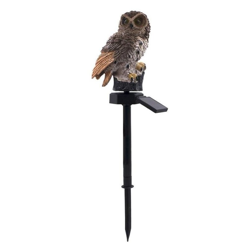 Owl shaped garden light with solar panel - LED - waterproofSolar lighting