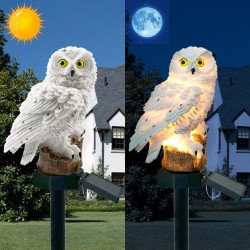 Owl shaped garden light with solar panel - LED - waterproofSolar lighting
