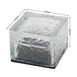 Glass stone - ice cube - crystal garden light - night lamp - solar - 4 piecesSolar lighting