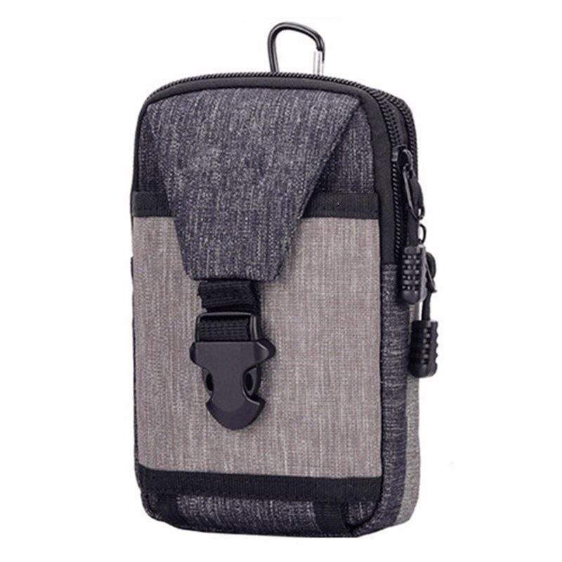 Small waist bag - canvas pouch with zipperBags