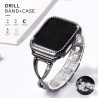 Stainless steel strap & protective case with crystals for Apple Watch 5/4/3/2/1Accessories