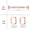 Stainless steel strap & protective case with crystals for Apple Watch 5/4/3/2/1Accessories