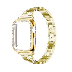Stainless steel strap & protective case with crystals for Apple Watch 5/4/3/2/1Accessories