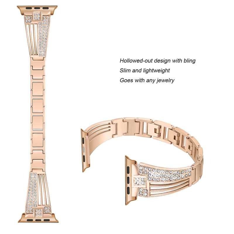 Stainless steel strap - crystal bracelet for Apple Watch 6/5/4/3/2Accessories