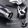 Double wall vacuum thermos - water bottle - thermal mug with fox ears - stainless steel - 320mlThermos bottles