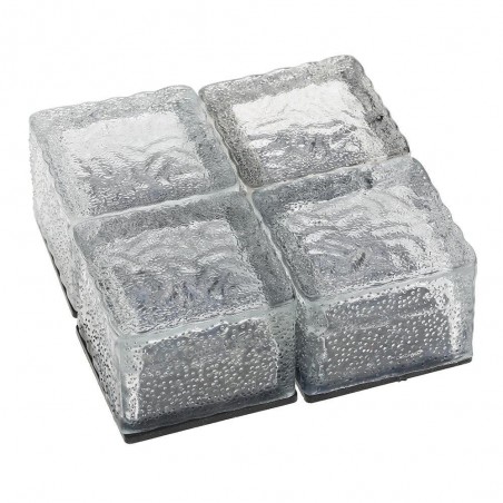 Glass stone - ice cube - crystal garden light - night lamp - solar - 4 piecesSolar lighting