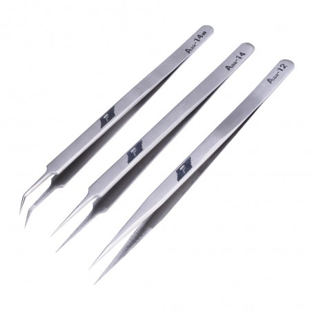 Stainless steel precision tweezers - pointed & curved - phone repair toolTweezers