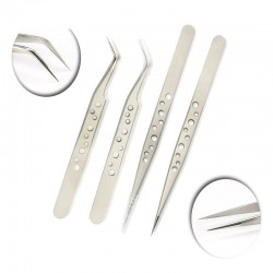 Tweezers - bent - straight - stainless steelTweezers