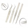 Tweezers - bent - straight - stainless steelTweezers