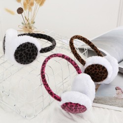 Leopard print plush earmuffsHats & Caps