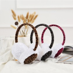 Leopard print plush earmuffsHats & Caps