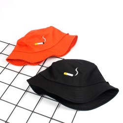 Cigarette & letters - hat - bucket cap - unisexHats & Caps