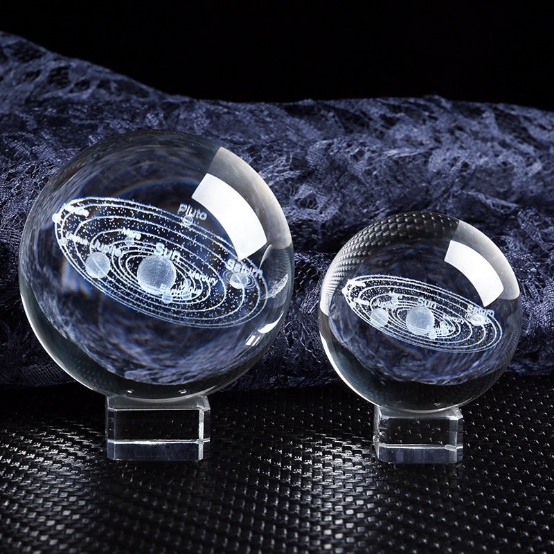 Solar figurines - 3D planets model - crystal ball - desk decorationDecoration Solar figurines - 3D planets model - crystal ball - desk decorationDecoration