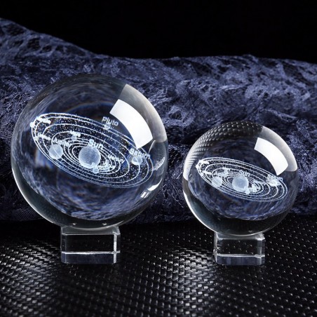 Solar figurines - 3D planets model - crystal ball - desk decorationDecoration