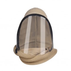 Full face transparent mask with scarf & zipperMouth masks