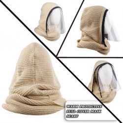 Full face transparent mask with scarf & zipperMouth masks