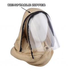Full face transparent mask with scarf & zipperMouth masks