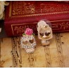 Crystal skull with rose - small earringsEarrings