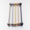 Twisted industrial barbell - body piercing - stainless steel - 38mmEarrings