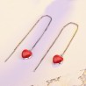 Long earrings with red heartEarrings