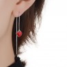 Long earrings with red heartEarrings