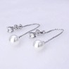 Long earrings with crystal & white pearlEarrings