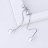 Long earrings with crystal & white pearlEarrings