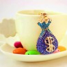 Crystal money bag - keychainKeyrings