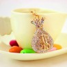 Crystal money bag - keychainKeyrings