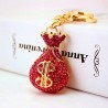 Crystal money bag - keychainKeyrings