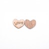Mini wooden love hearts - decoration - 100 piecesValentine's day