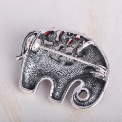 Thailand elephant with crystals - broochBrooches