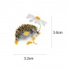 Small hedgehog with a flower - broochBrooches