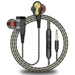 Wired earphones - earpods - high bass - dual drive - with microphone - 3.5mmEar- & Headphones