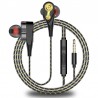 Wired earphones - earpods - high bass - dual drive - with microphone - 3.5mmEar- & Headphones