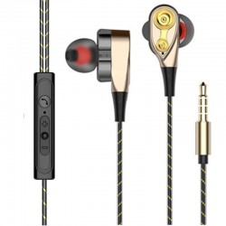 Wired earphones - earpods - high bass - dual drive - with microphone - 3.5mmEar- & Headphones