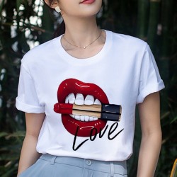 Red lips - bullet - Love - printed T-shirtBlouses & shirts
