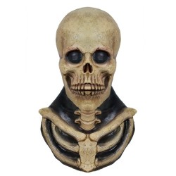 Scary skeleton mask - with chest bones piece - latex - full headMasks