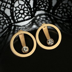 Elegant round earrings with crystalEarrings