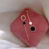 Long earrings with black circleEarrings