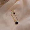 Long earrings with black circleEarrings