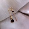 Long earrings with black circleEarrings