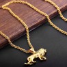 Fashionable necklace with lion - goldNecklaces