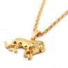 Fashionable necklace with lion - goldNecklaces