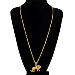 Fashionable necklace with lion - goldNecklaces