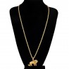 Fashionable necklace with lion - goldNecklaces