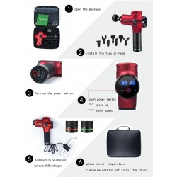 Massage gun - muscle pain relief / relaxation - electric body massager - 30 speeds - 2500mAHMassage